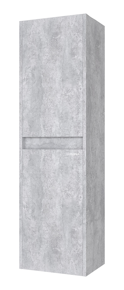 Шкаф-пенал подвесной Grossman Эдванс 35, цемент светлый
