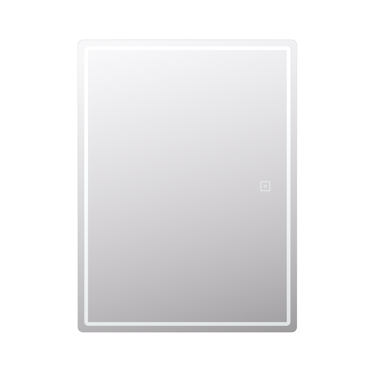 Шкаф зеркальный Vigo Geometry 600, с LED подсветкой, белый