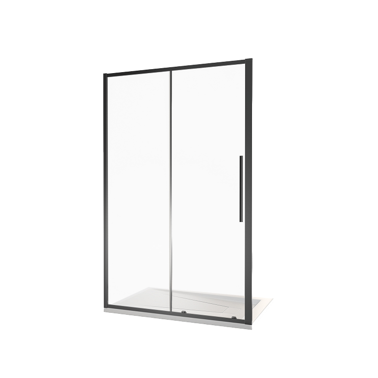 Душевая дверь Good Door Idea WTW-110-C-B профиль черный, стекло прозрачное