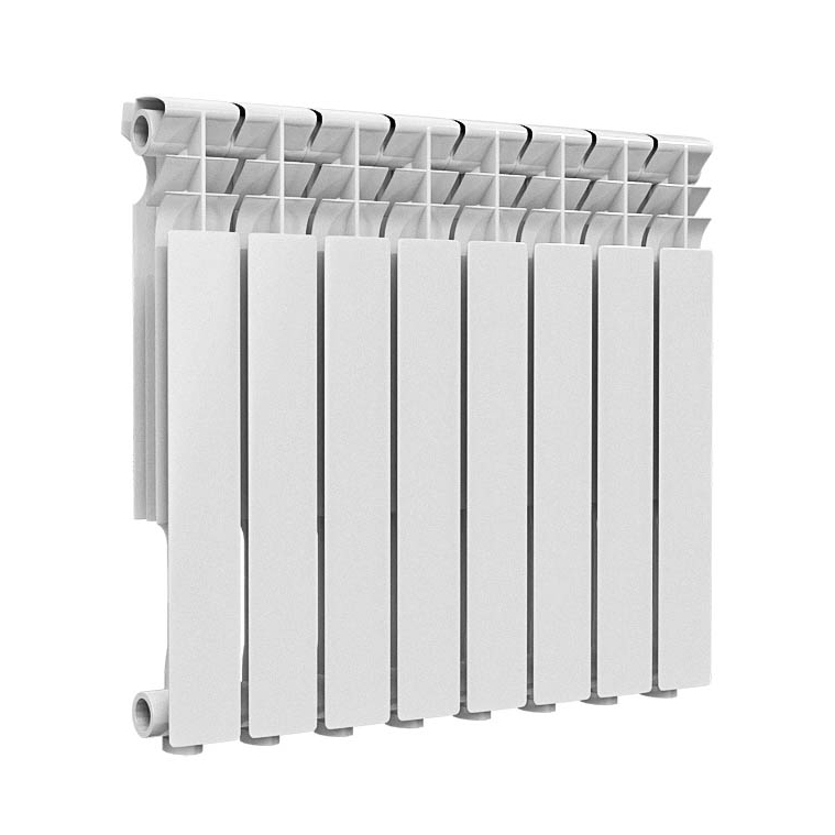 Радиатор алюминиевый Ogint Delta Plus 500 8 секций, боковое подключение, белый