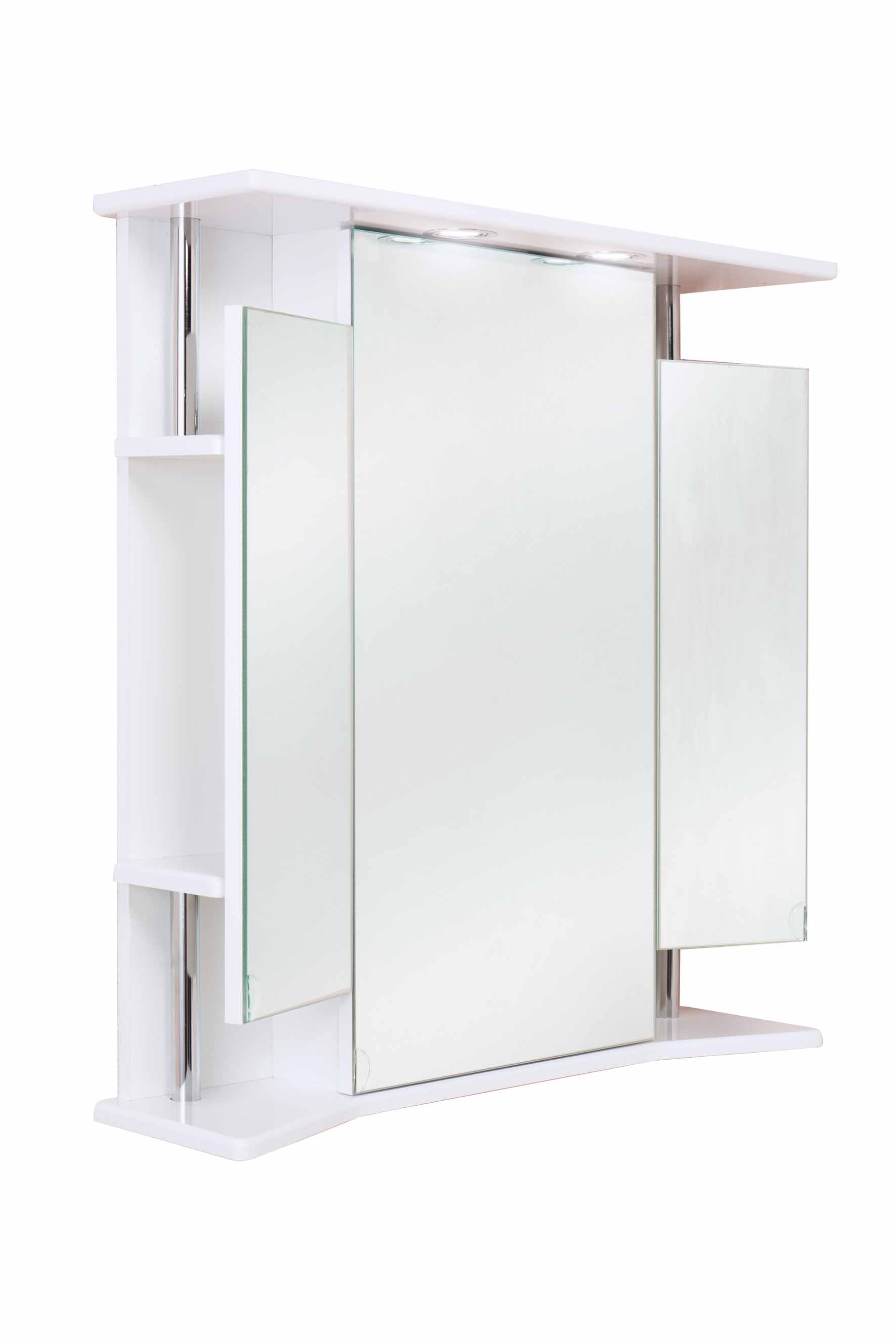 Шкаф зеркальный Onika Валерия 65.02 , с LED подсветкой