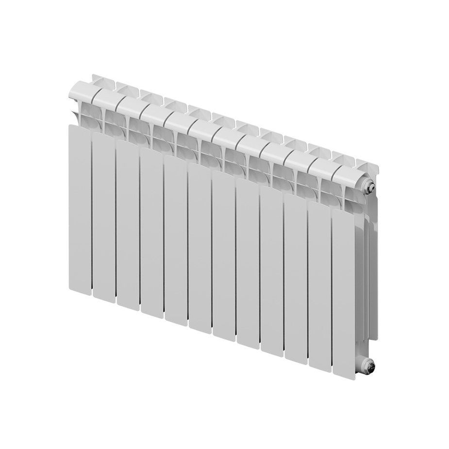 Радиатор биметаллический Rifar EcoBuild 500, 12 секций, боковое подключение, белый