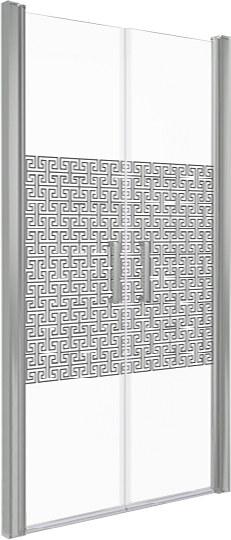 Душевая дверь Good Door Fantasy SD-100-F-CH  профиль хром, стекло прозрачное с узором