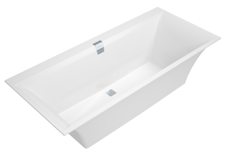 Ванна квариловая Villeroy & Boch Squaro Edge 12 180x80 с ножками, альпийский белый (alpin)