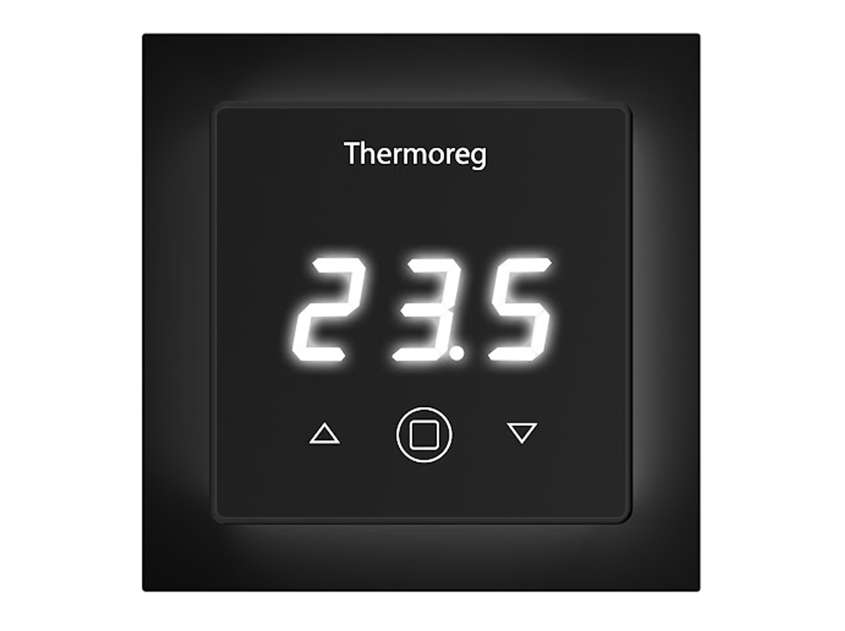 Терморегулятор Thermoreg TI-300 Black для теплого пола, сенсорный