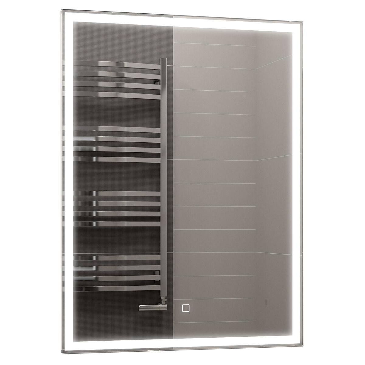 Шкаф зеркальный Continent Allure 55x80 правый, с LED подсветкой, сенсорный выключатель и розетка для эл.приборов