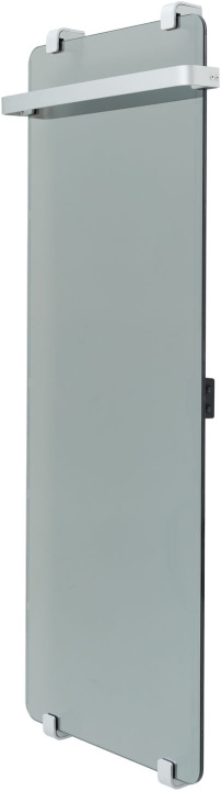 Полотенцесушитель электрический Allen Brau Infinity 120x44 зеркальный, с рейлингом и креплением / серебро браш