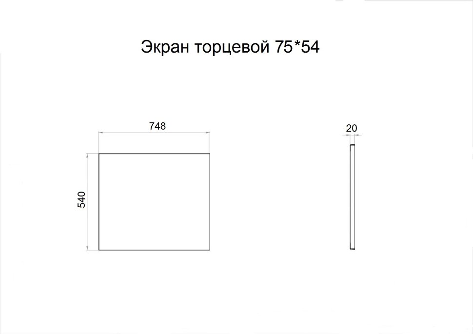 Панель боковая Triton 75x54 см, белый