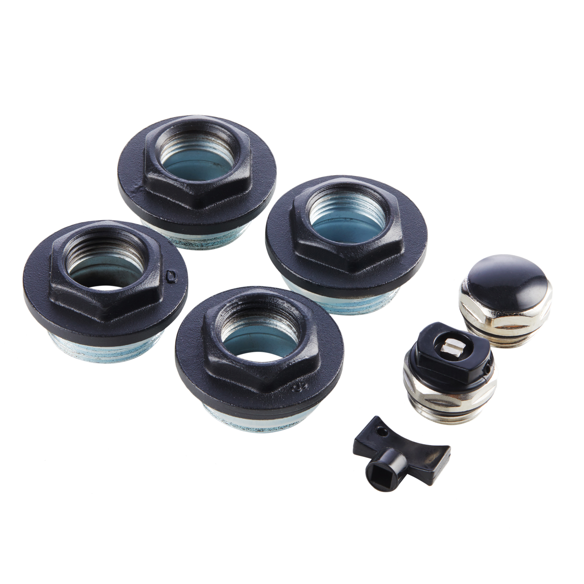 Монтажный комплект Royal Thermo для секционных радиаторов, 1/2'', black (черный)