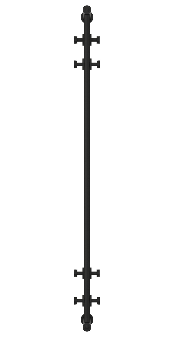 Полотенцесушитель водяной Сунержа Хорда ПП 1200х195 подключение вертикальное / горизонтальное, черный матовый