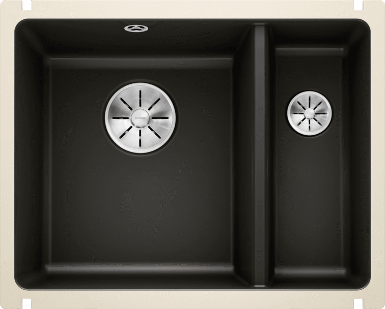 Мойка кухонная Blanco Subline 350/150-U с отводной арматурой, черный