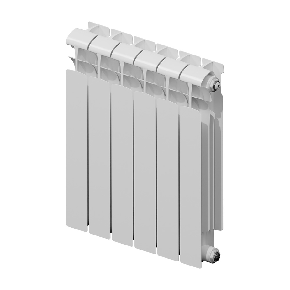 Радиатор биметаллический Rifar EcoBuild 300 6 секций, боковое подключение, белый