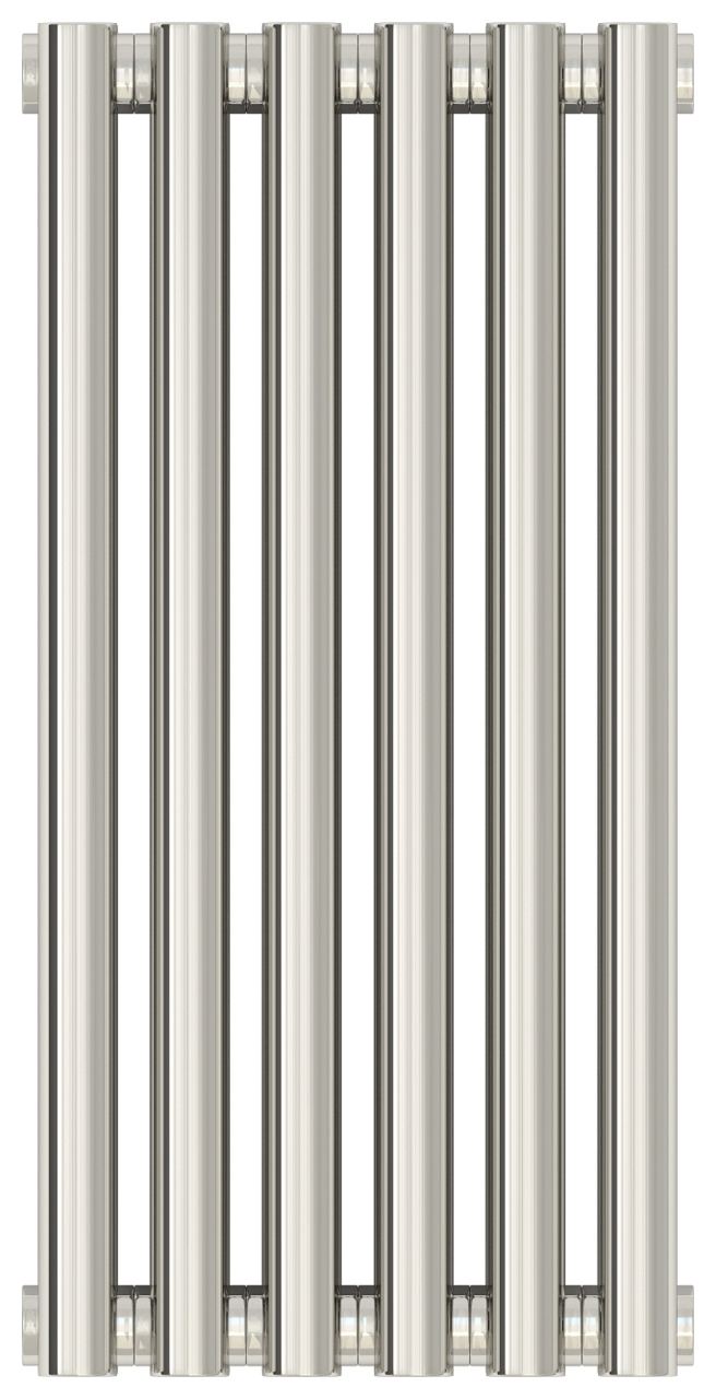 Радиатор стальной Сунержа Эстет-11 500х270 6 секций, двухрядный универсальный, зеркально полированная нержавеющая сталь