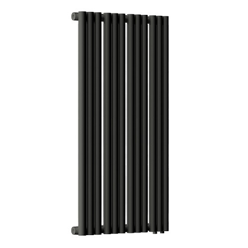 Радиатор стальной Empatiko Takt R1-472-1750 Confident Black 472x1786 12 секций, вертикальный 1-трубчатый, нижнее правое подключение, черный (Confident Black)