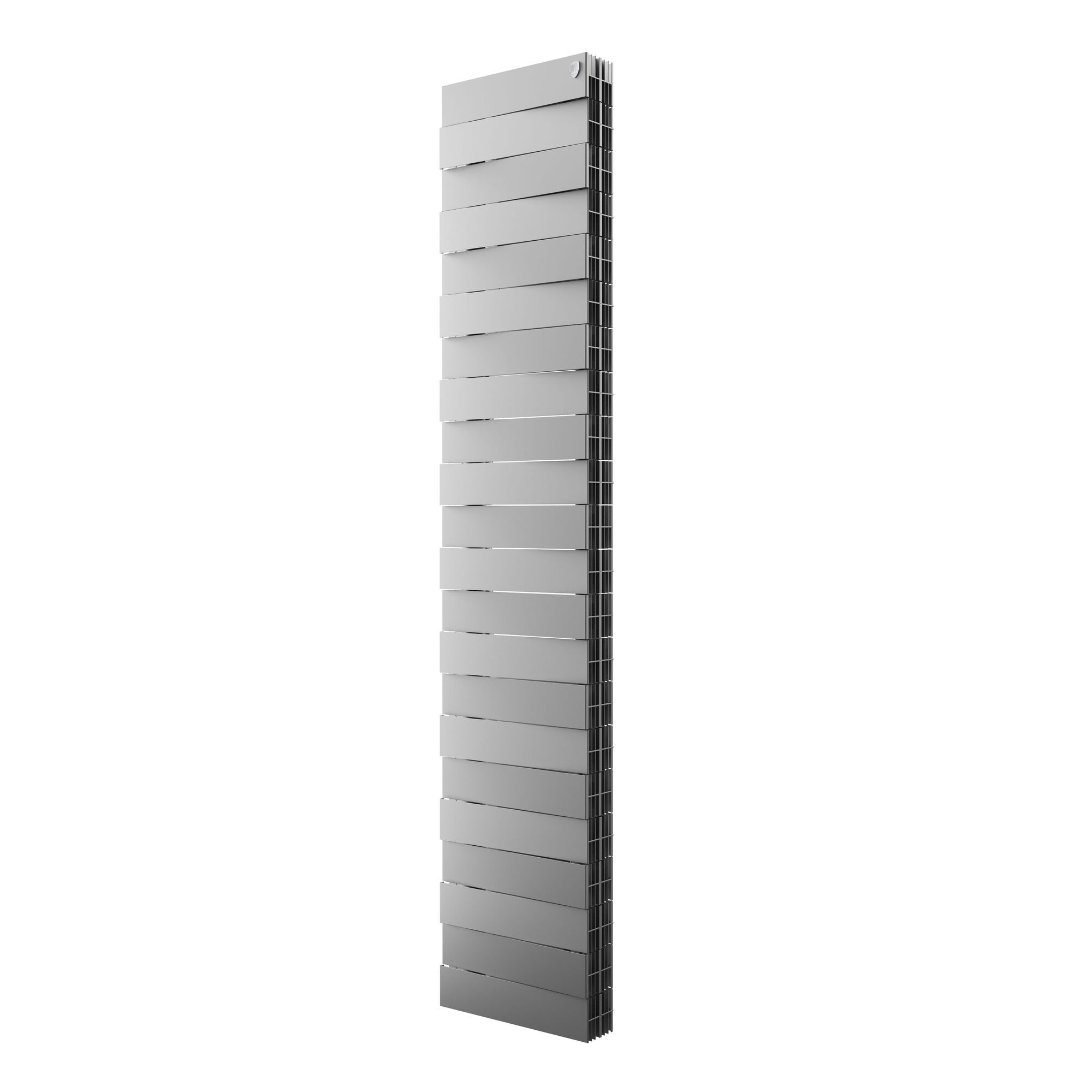 Радиатор биметаллический Royal Thermo PianoForte Tower 300, 22 секции, боковое универсальное подключение, серебристо-серый (Silver Satin)