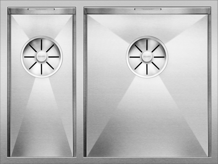 Мойка кухонная Blanco Zerox 340/180-IF с отводной арматурой, чаша справа, сталь / зеркальная полировка