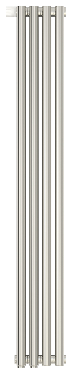 Радиатор стальной Сунержа Эстет-1 EU50 1200х180 4 секции, однорядный нижнее левое, зеркально полированная нержавеющая сталь