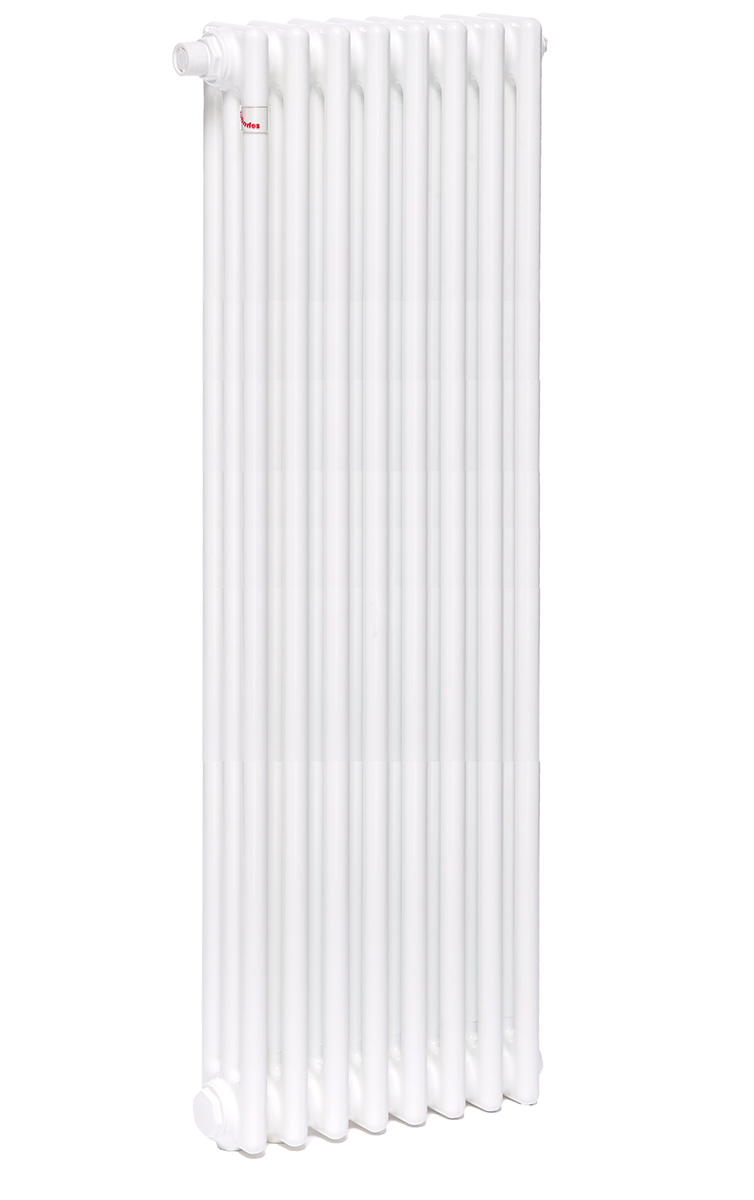 Радиатор стальной Zehnder Charleston Completto 3180 вертикальный трехтрубчатый, 8 секций, нижнее подключение, белый
