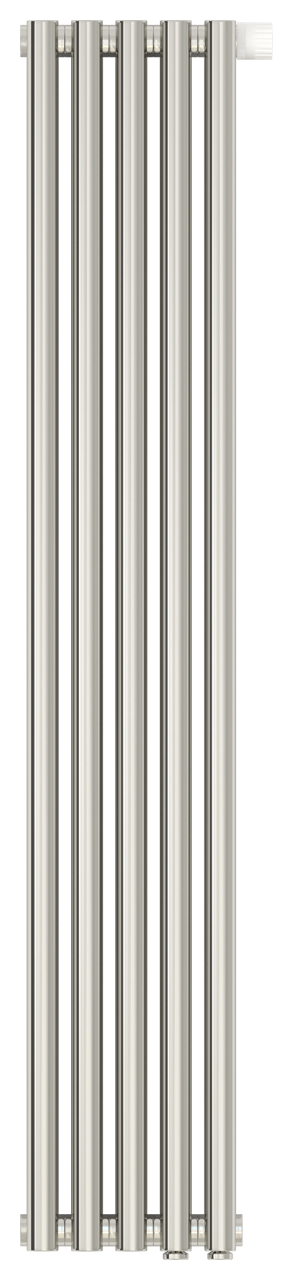 Радиатор стальной Сунержа Эстет-11 EU50 1200х225 5 секций, двухрядный нижнее левое/правое, зеркально полированная нержавеющая сталь