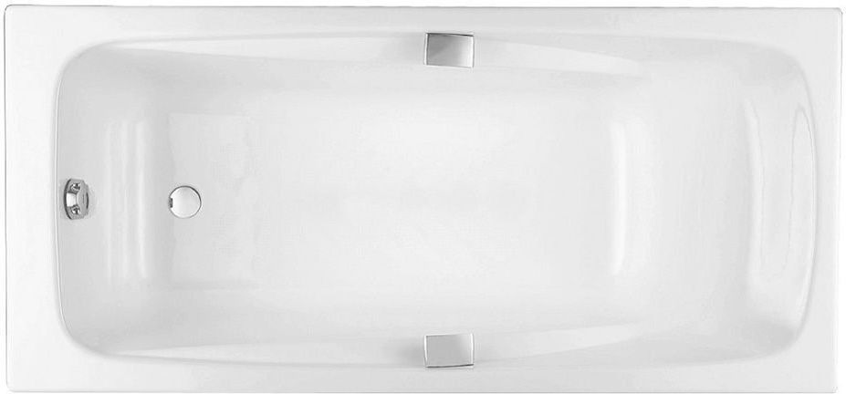 Ванна чугунная Jacob Delafon Repos 180х85 с антискользящим покрытием, с отверстиями для ручек E2903-00