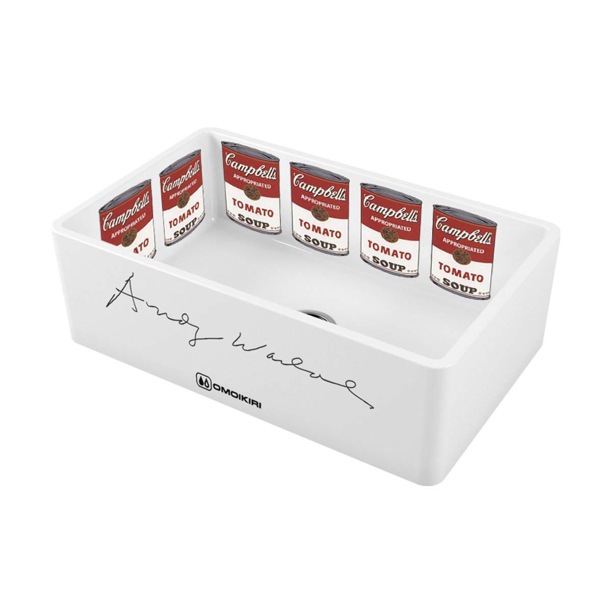 Мойка кухонная Omoikiri Mikura 76-Warhol natceramic / white