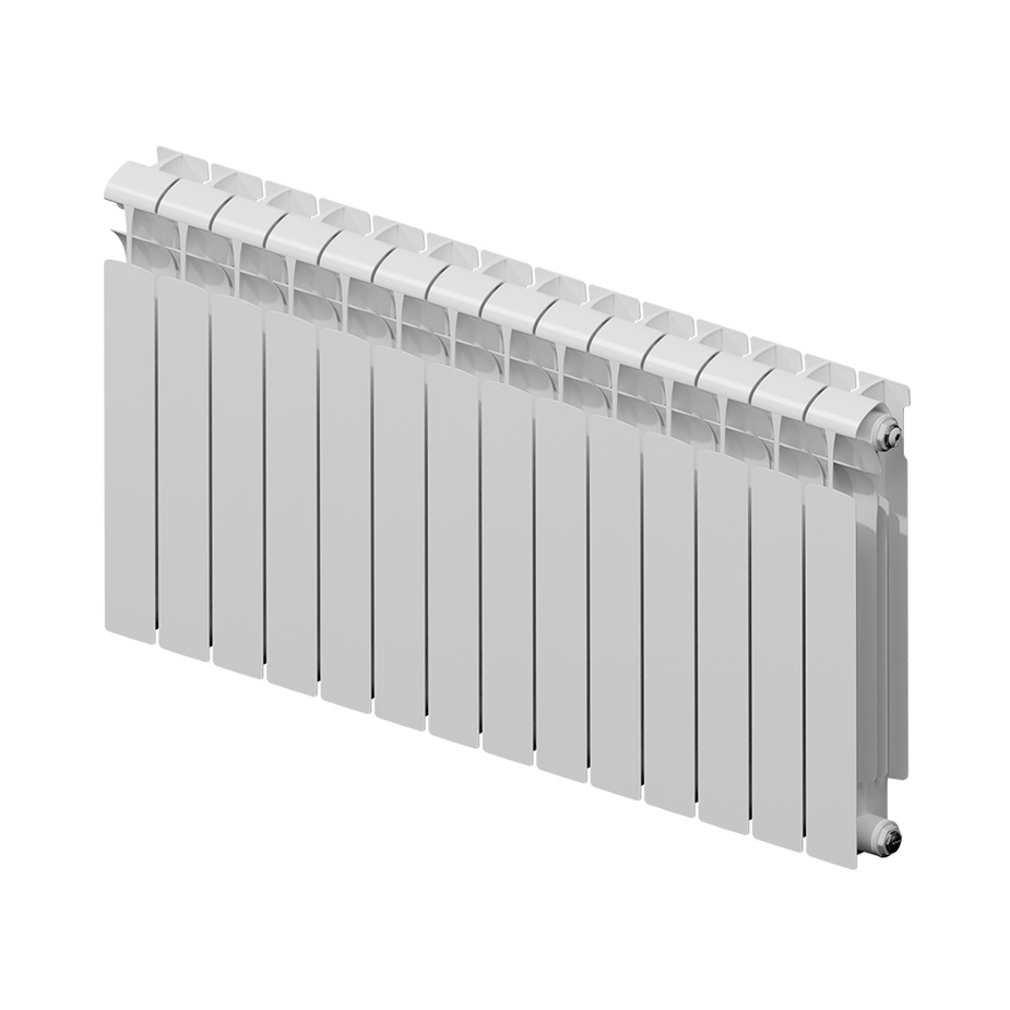 Радиатор биметаллический Rifar EcoBuild 300 14 секций, боковое подключение, белый