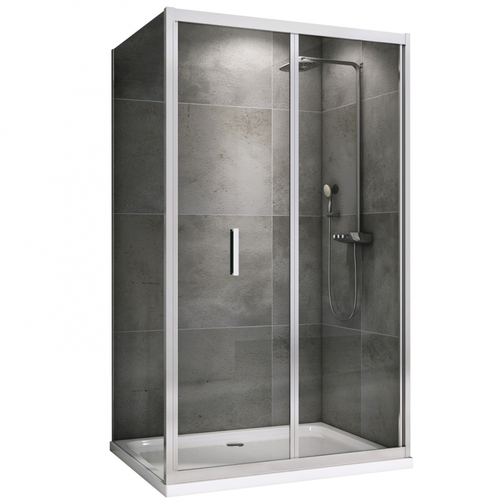 Душевой уголок Abber Sonnenstrand AG07100-S100 без поддона, 100x100x195 cм, стекло прозрачное / профиль хром
