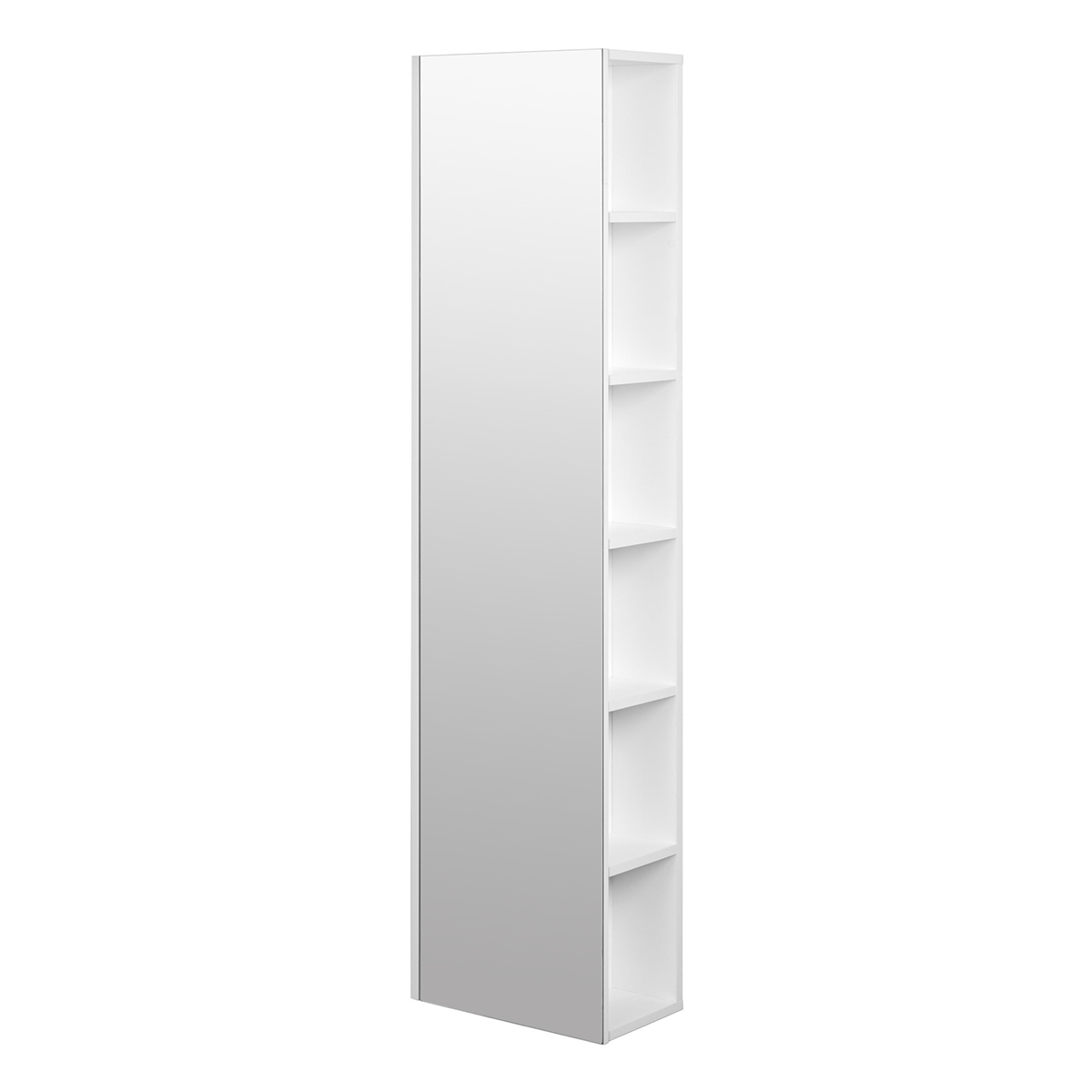 Шкаф-пенал подвесной Aquaton Сканди с зеркалом, белый