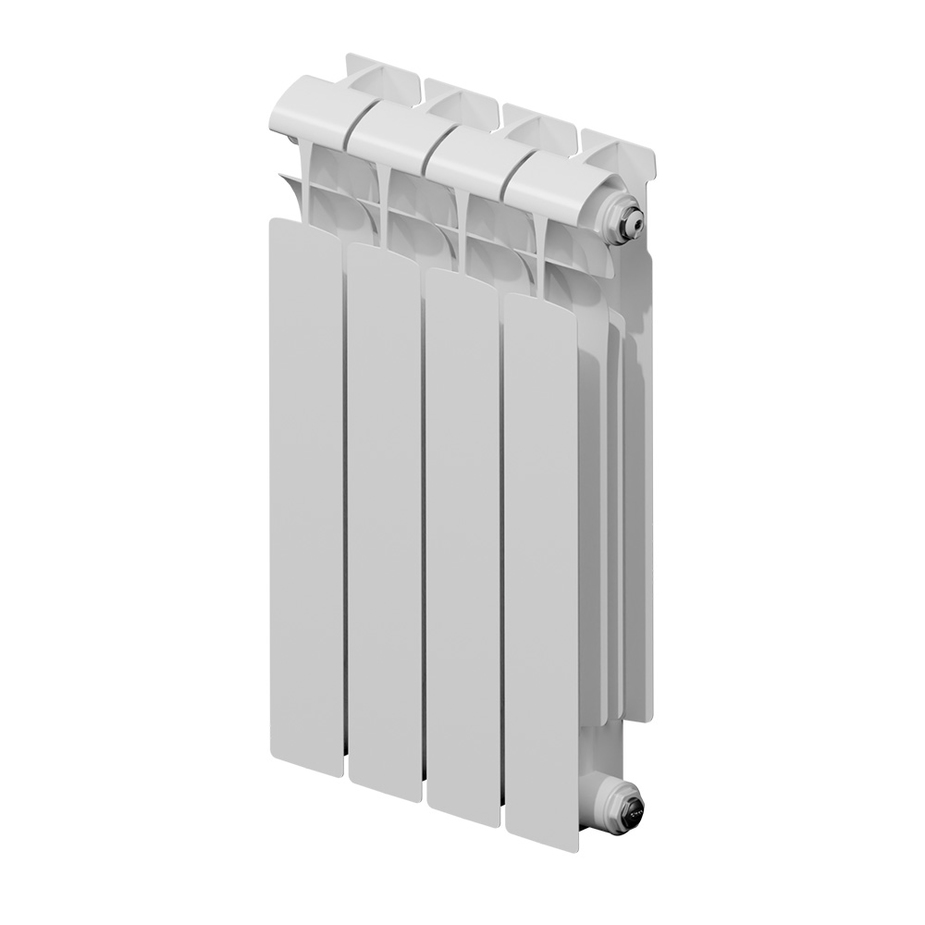 Радиатор биметаллический Rifar EcoBuild 500, 4 секции, боковое подключение, белый