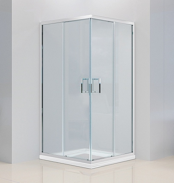 Душевой уголок Bandhours Toledo 100, 100x100 см, с поддоном, профиль хром стекло прозрачное
