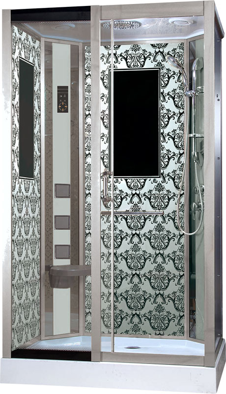 Душевая кабина Niagara Lux 7711W L 120x90 см, левая, стекло прозрачное / профиль хром