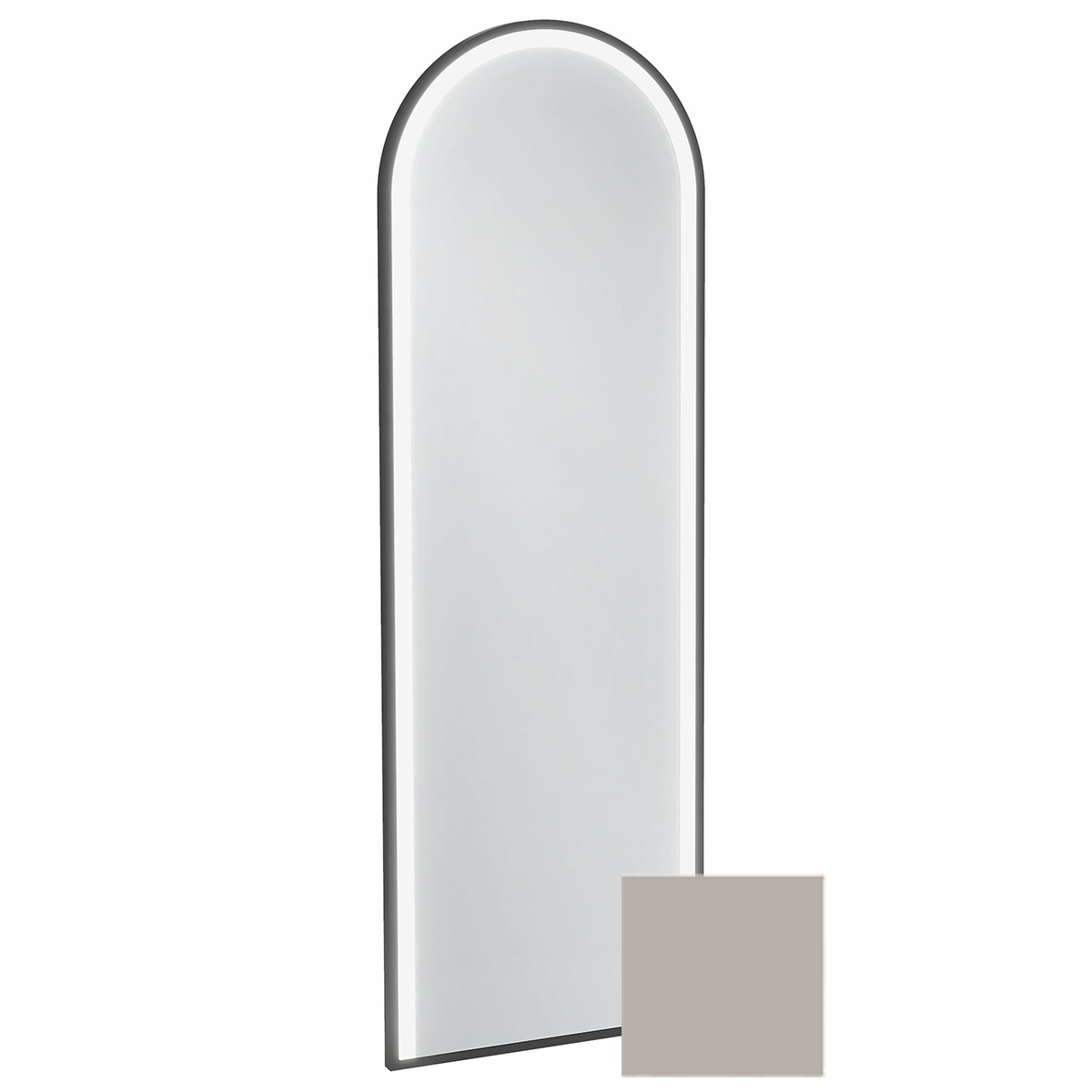Зеркало арочное Jacob Delafon Allure EB1464-S21 с подсветкой, лакированная рама сатин серый титан
