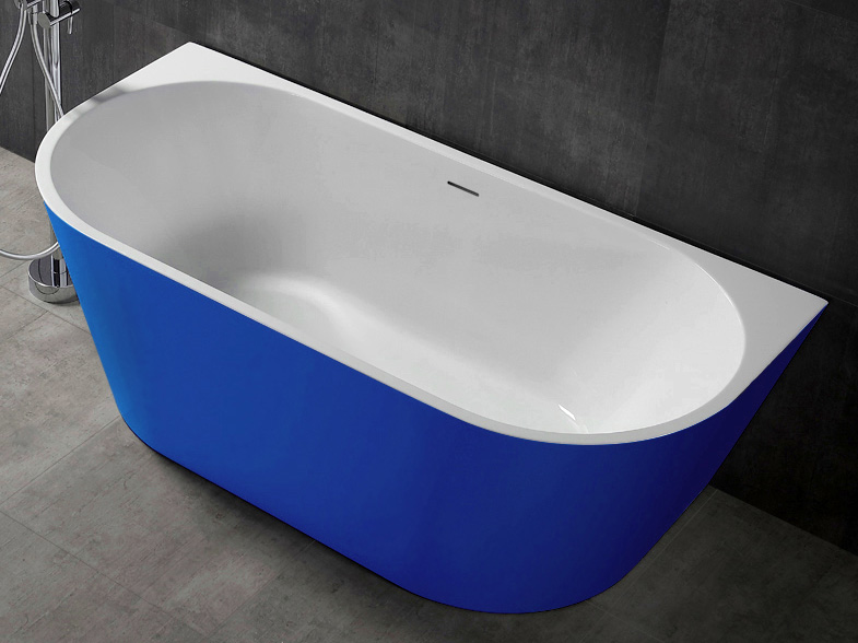 Ванна акриловая Abber AB9216-1.7DB 170x80 белый/синий