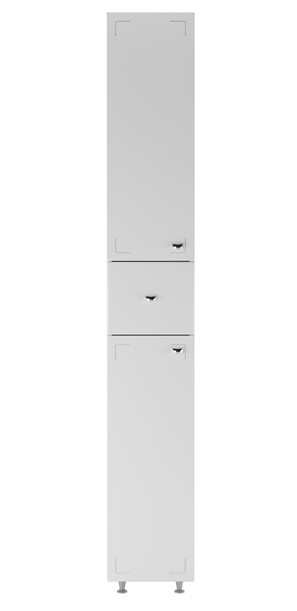 Шкаф-пенал напольный Айсберг Классик 30, левый, выдвижной ящик, белый