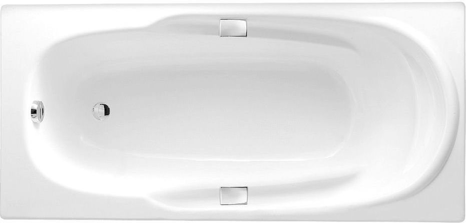Ванна чугунная Jacob Delafon Adagio 170x80 с антискользящим покрытием, с отверстиями для ручек E2910-00