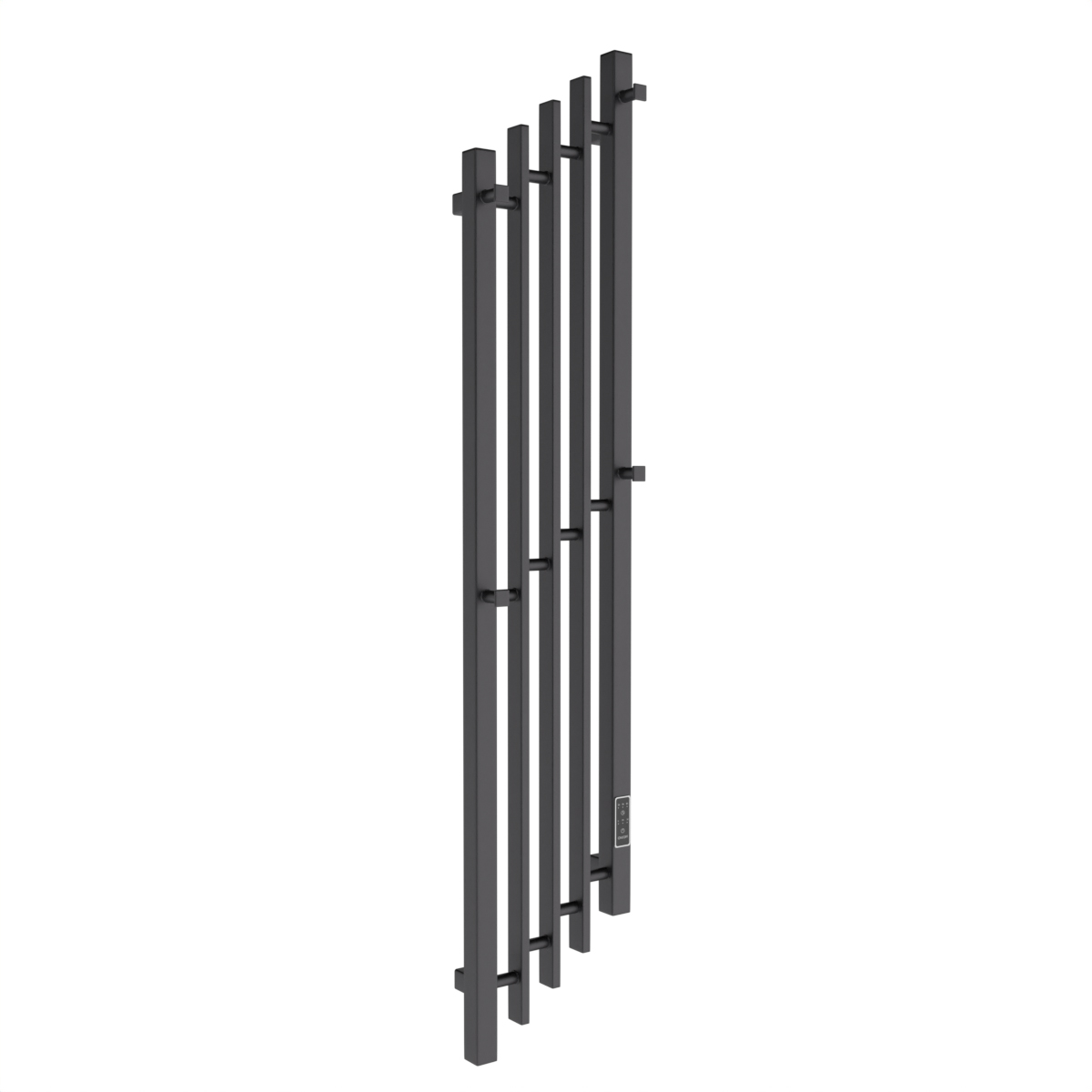 Полотенцесушитель электрический Melodia Desire Cascade Ferrum 120x23 П5, 4 крючка, черный