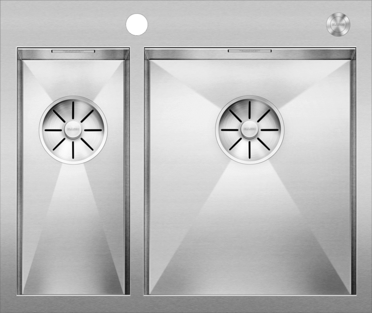 Мойка кухонная Blanco Zerox 340/180-IF/А клапан-автомат, сталь / зеркальная полировка