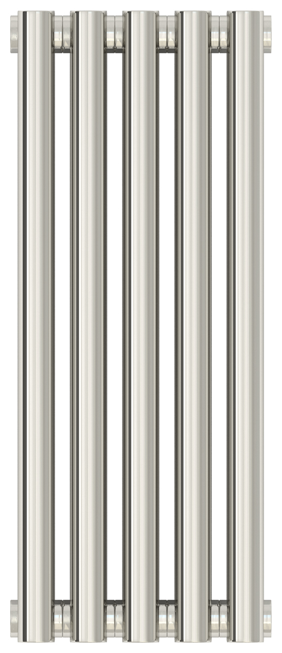 Радиатор стальной Сунержа Эстет-1 500х225 5 секций, однорядный универсальный, зеркально полированная нержавеющая сталь