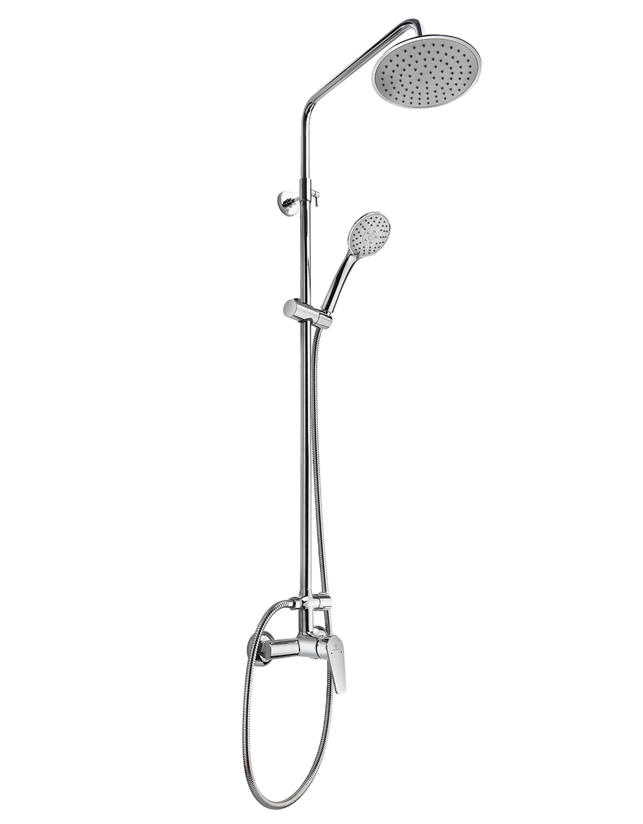 Душевая стойка Mofem Zenit 153-1901-01 со смесителем, верхним и ручным душем, без излива