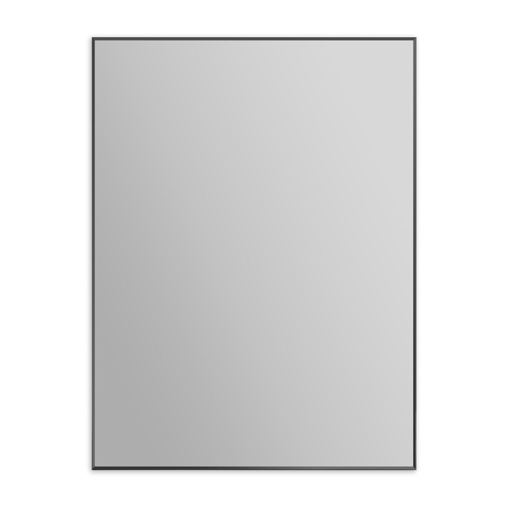 Зеркало BelBagno SPC-AL-600-800 Nero 600x20x800 в алюминиевой раме, без подсветки, черный
