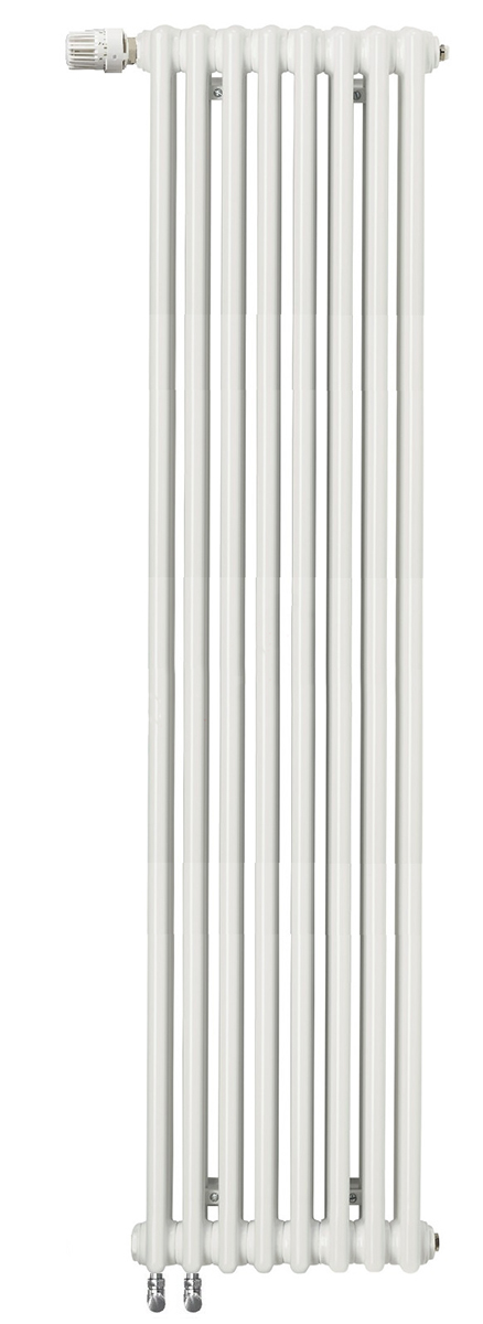 Радиатор стальной Zehnder Charleston Completto 2180 вертикальный двухтрубчатый, 8 секций, нижнее подключение, белый