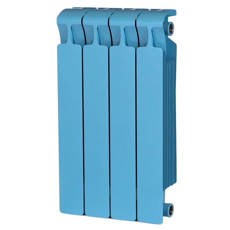 Радиатор биметаллический Rifar Monolit 500, 4 секции, боковое подключение, сапфир