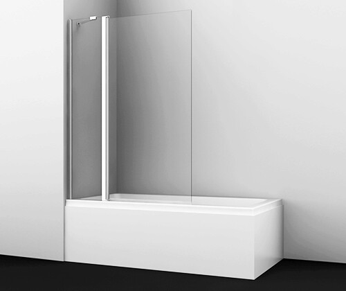 Шторка на ванну Wasserkraft Berkel 48P02-110 Fixed 110x140, стекло прозрачное / профиль серебро