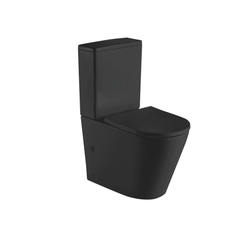 Унитаз-компакт CeramaLux 2179MB безободковый, сиденье микролифт, черный