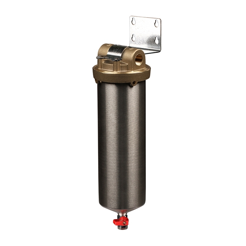 Корпус фильтра Гидротек для горячей и холодной воды 10SL 1/2" (HSH-10SL 1/2"), нержавеющая сталь