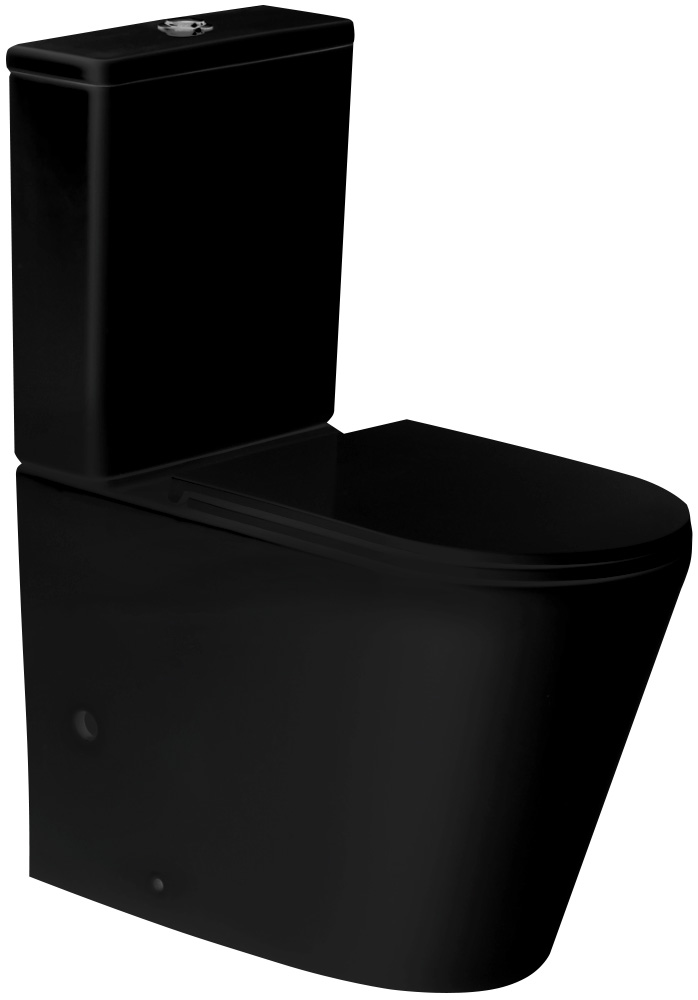 Унитаз-компакт Grossman GR-4449BMS безободковый, сиденье с микролифтом, черный матовый