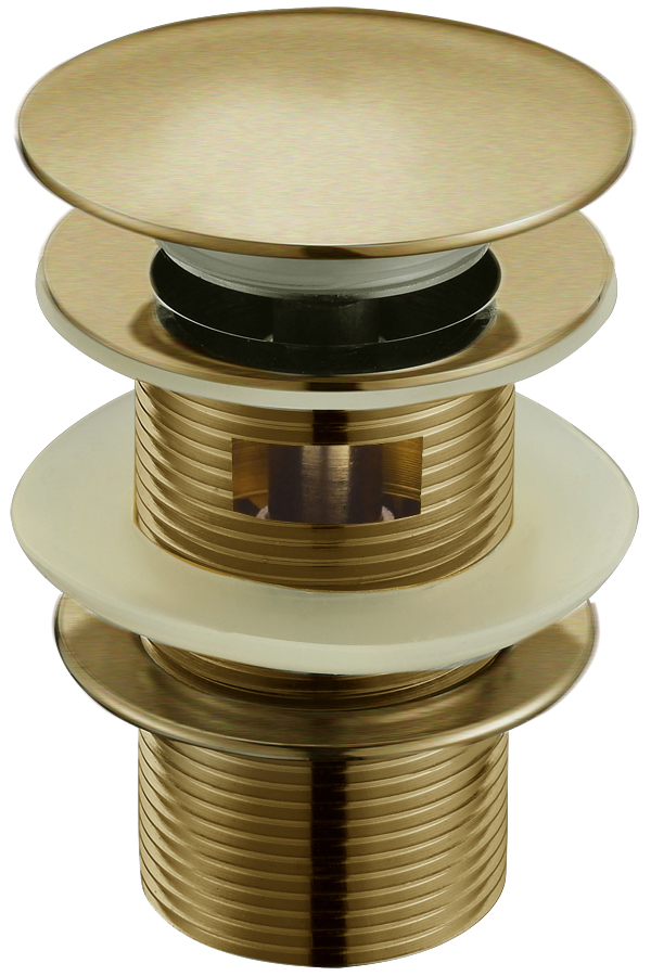 Донный клапан Boheme Medici 610/2 для раковины автомат (Click-Clack) с переливом бронза