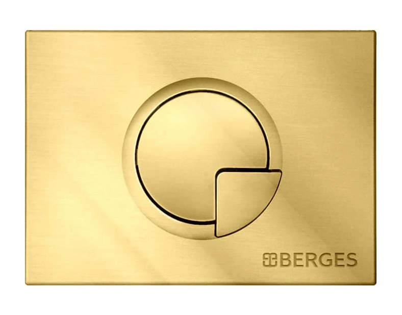 Клавиша смыва Berges Novum R9, золото глянец