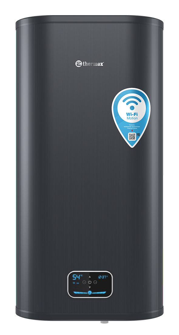 Водонагреватель накопительный Thermex ID 80 V (pro) Wi-Fi плоский, черный
