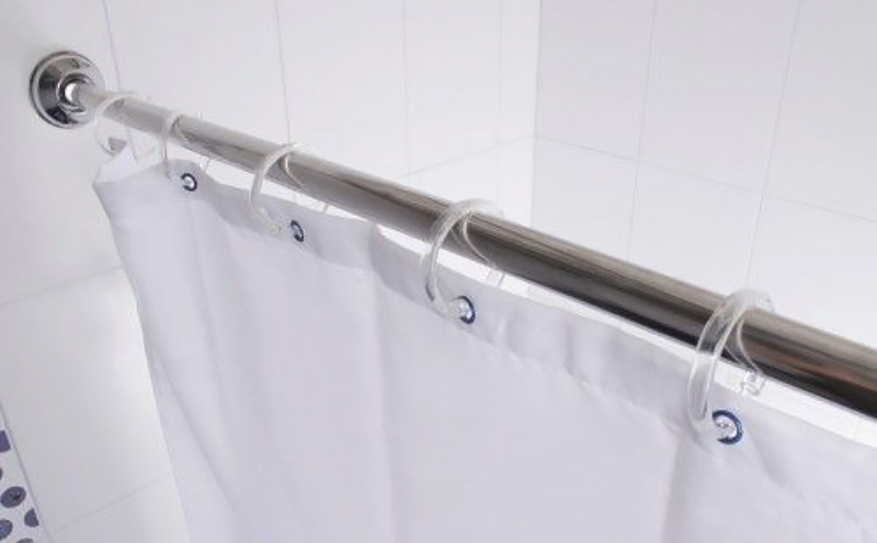 Карниз для ванны BAS 1800 прямой, нержавеющая сталь/хром